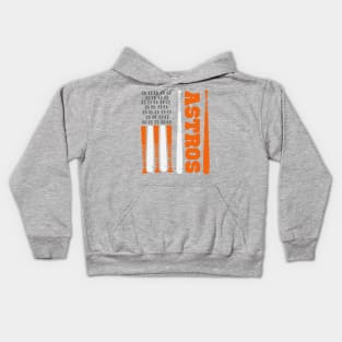 Astros Baseball american flag Kids Hoodie